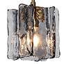 Thumbnail2 of LNC Nalyri 4 3/4" Wide Black Brass Smoked Gray Glass Mini Pendant more views