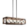 2_LNC Obilla 31 1/2" Wide Natural Wood 5-Light Island Chandelier