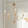 1_LNC Sarla 24" Wide 5-Light Iron Gold Candelabra Chandelier