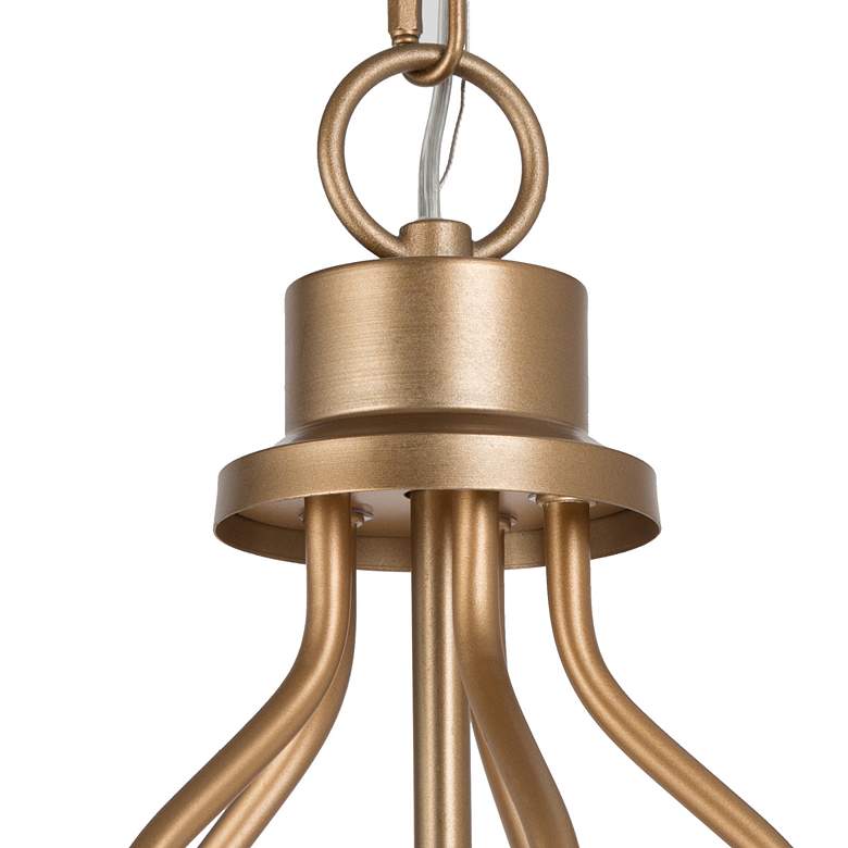 Image 6 LNC Sarla 24" Wide 5-Light Iron Gold Candelabra Chandelier more views