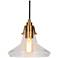 LNC Tencanonia 8 1/2" Wide Plating Brass Mini Pendant