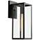 LNC Theoa 14 1/4" High Black and Glass Rectangular Outdoor Light