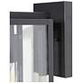3_LNC Theoa 14 1/4" High Black and Glass Rectangular Outdoor Light more views