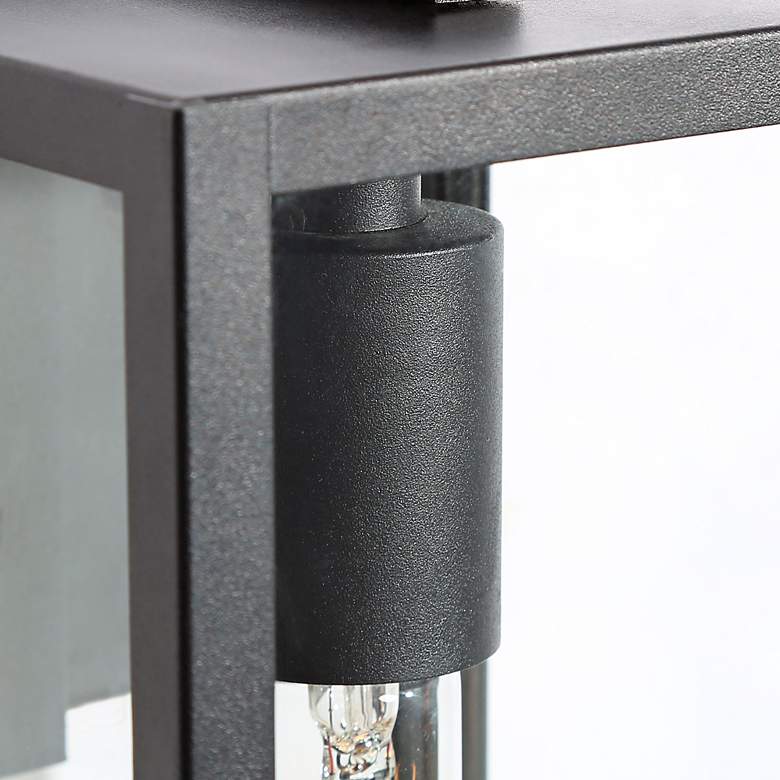 Image 5 LNC Theoa 14 1/4" High Black and Glass Rectangular Outdoor Light more views