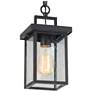 1_LNC Uhyta 10 1/2" High Black and Glass Outdoor Hanging Light