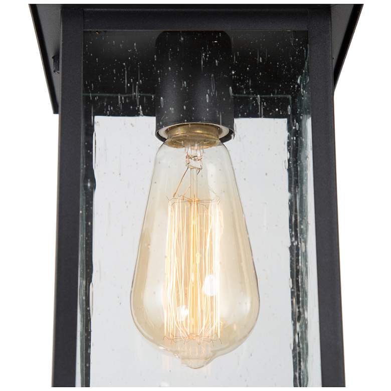 Image 4 LNC Uhyta 10 1/2" High Black and Glass Outdoor Hanging Light more views
