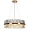 LNC Vasuel 23 1/2" Wide 6-Light Modern Brass and Crystal Chandelier