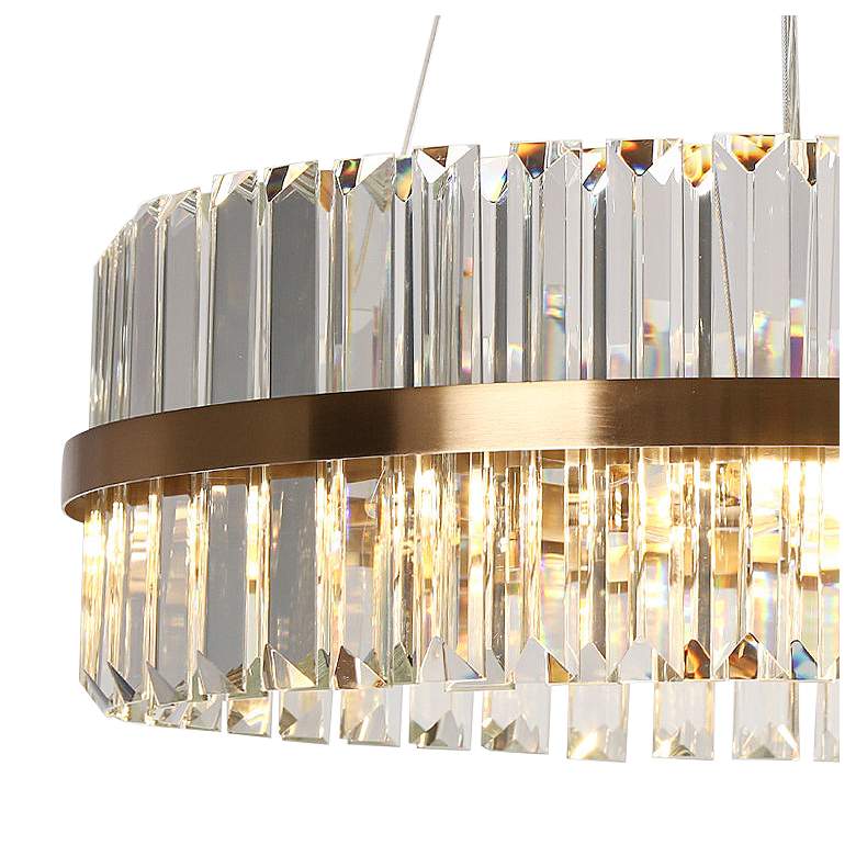 Image 3 LNC Vasuel 23 1/2" Wide 6-Light Modern Brass and Crystal Chandelier more views