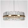 3_LNC Vasuel 23 1/2" Wide 6-Light Modern Brass and Crystal Chandelier more views