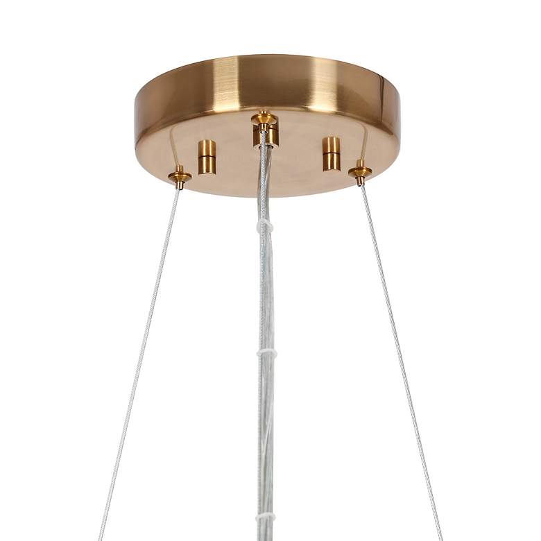 Image 4 LNC Vasuel 23 1/2" Wide 6-Light Modern Brass and Crystal Chandelier more views