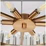 5_LNC Vasuel 23 1/2" Wide 6-Light Modern Brass and Crystal Chandelier more views