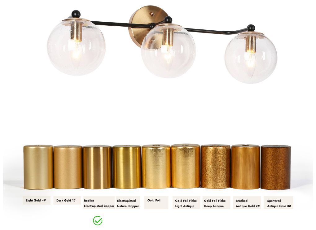 Image 2 LNC Vellichor 24 1/2" Wide 3-Light Brass and Globe Glass Bath Light more views