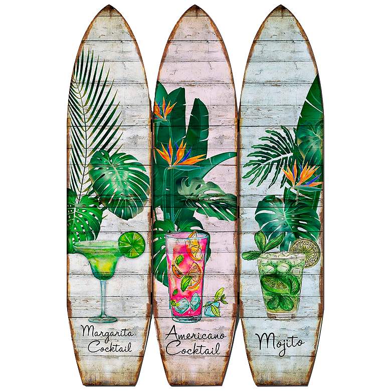 Image 2 Local Surfboard 47" Wide 3-Panel Screen/Room Divider