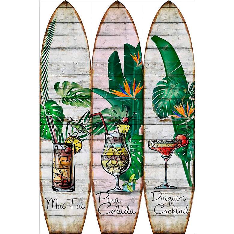 Image 3 Local Surfboard 47" Wide 3-Panel Screen/Room Divider more views