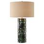 2_Loch 28 1/4" Peacock Green Ceramic Table Lamp