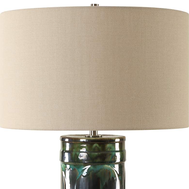 Image 5 Loch 28 1/4" Peacock Green Ceramic Table Lamp more views