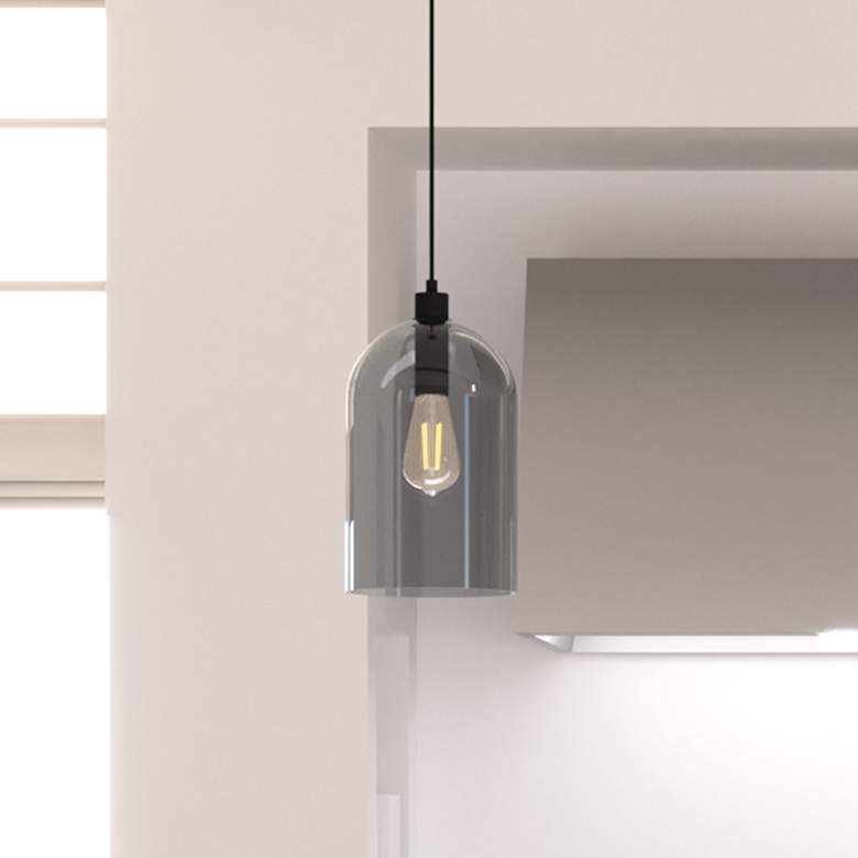 Image 1 Lochmeade Smoked Glass 1 Light Large pendant