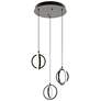 1_Lock 23 1/4" Wide Black LED Multi-Light Pendant