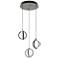 Lock 23 1/4" Wide Black LED Multi-Light Pendant