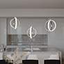 Thumbnail1 of Lock 36" 3 Light Linear Satin Nickel LED Pendant
