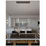 Thumbnail3 of Lock 36" 3 Light Linear Satin Nickel LED Pendant more views
