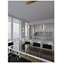 Thumbnail4 of Lock 36" 3 Light Linear Satin Nickel LED Pendant more views