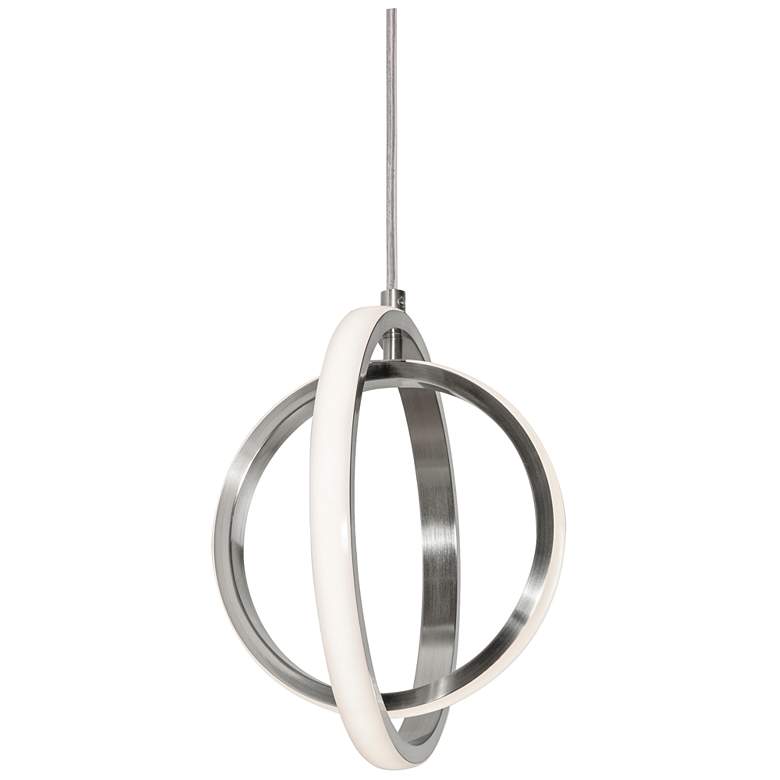 Image 1 Lock 9" LED Pendant Light - Satin Nickel