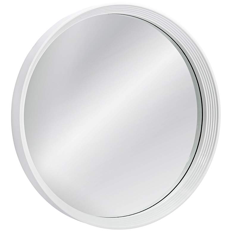 Image 1 Locklyn 24" Round White Wall Mirror