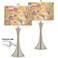 Locomotion Trish Brushed Nickel Touch Table Lamps Set of 2