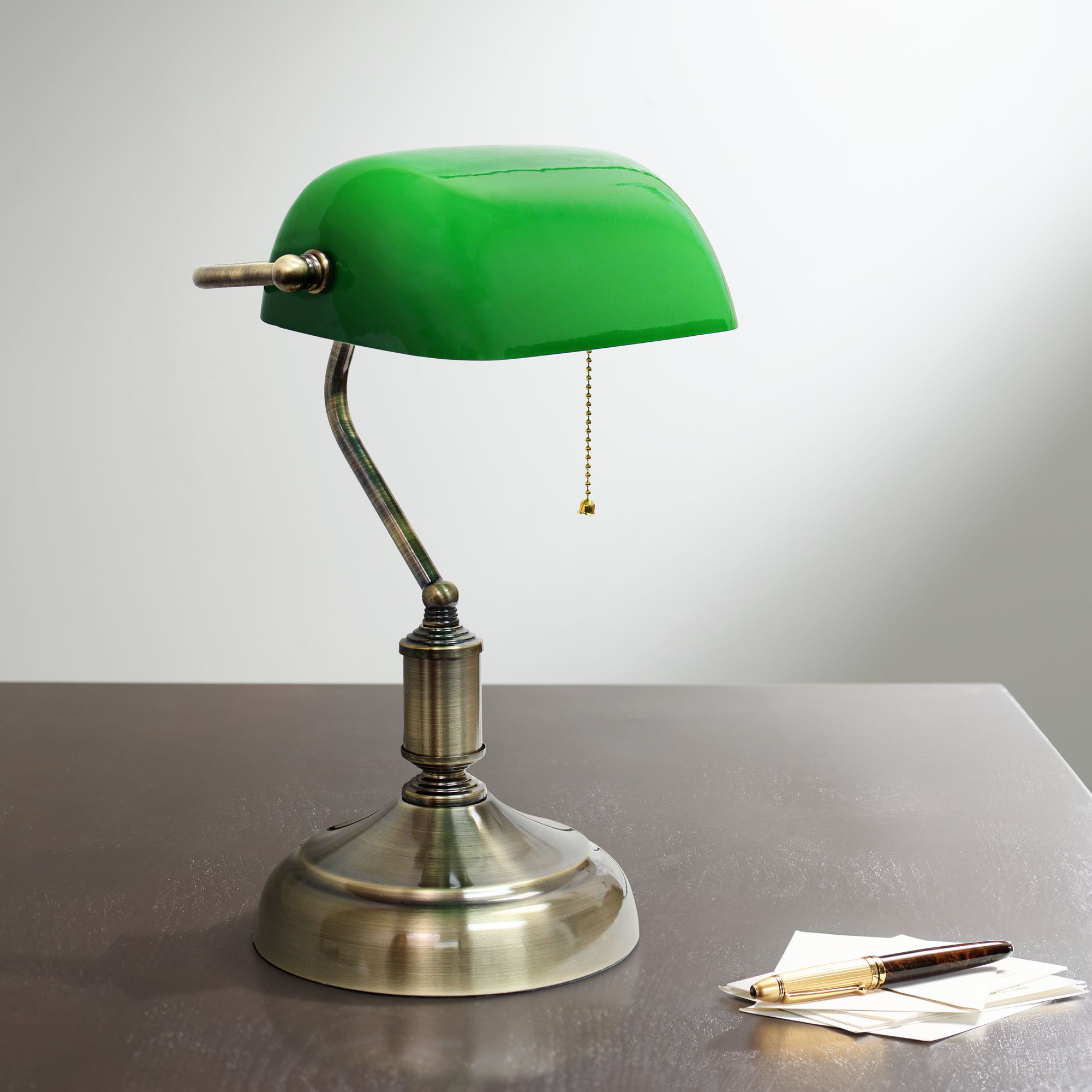 green gold desk lamp