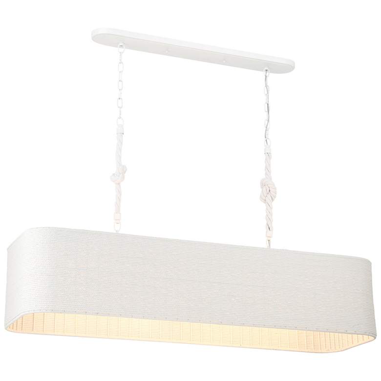 Image 2 Lodelle 48" Wide Matte White Island Pendant