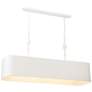 2_Lodelle 48" Wide Matte White Island Pendant