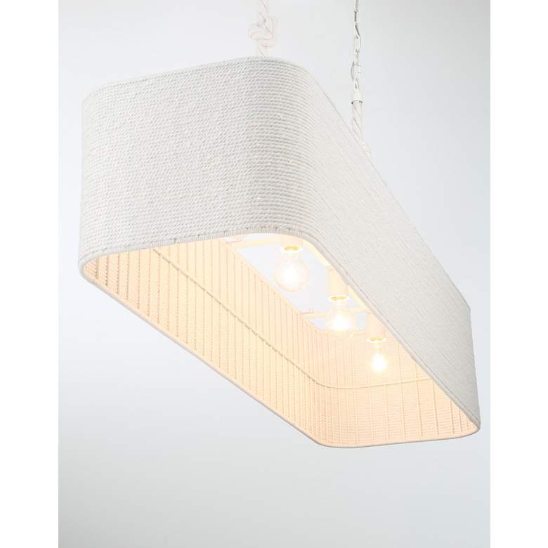 Image 4 Lodelle 48" Wide Matte White Island Pendant more views