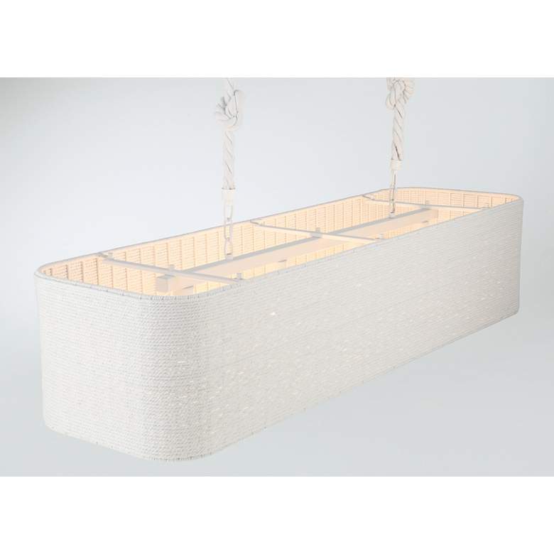 Image 6 Lodelle 48" Wide Matte White Island Pendant more views