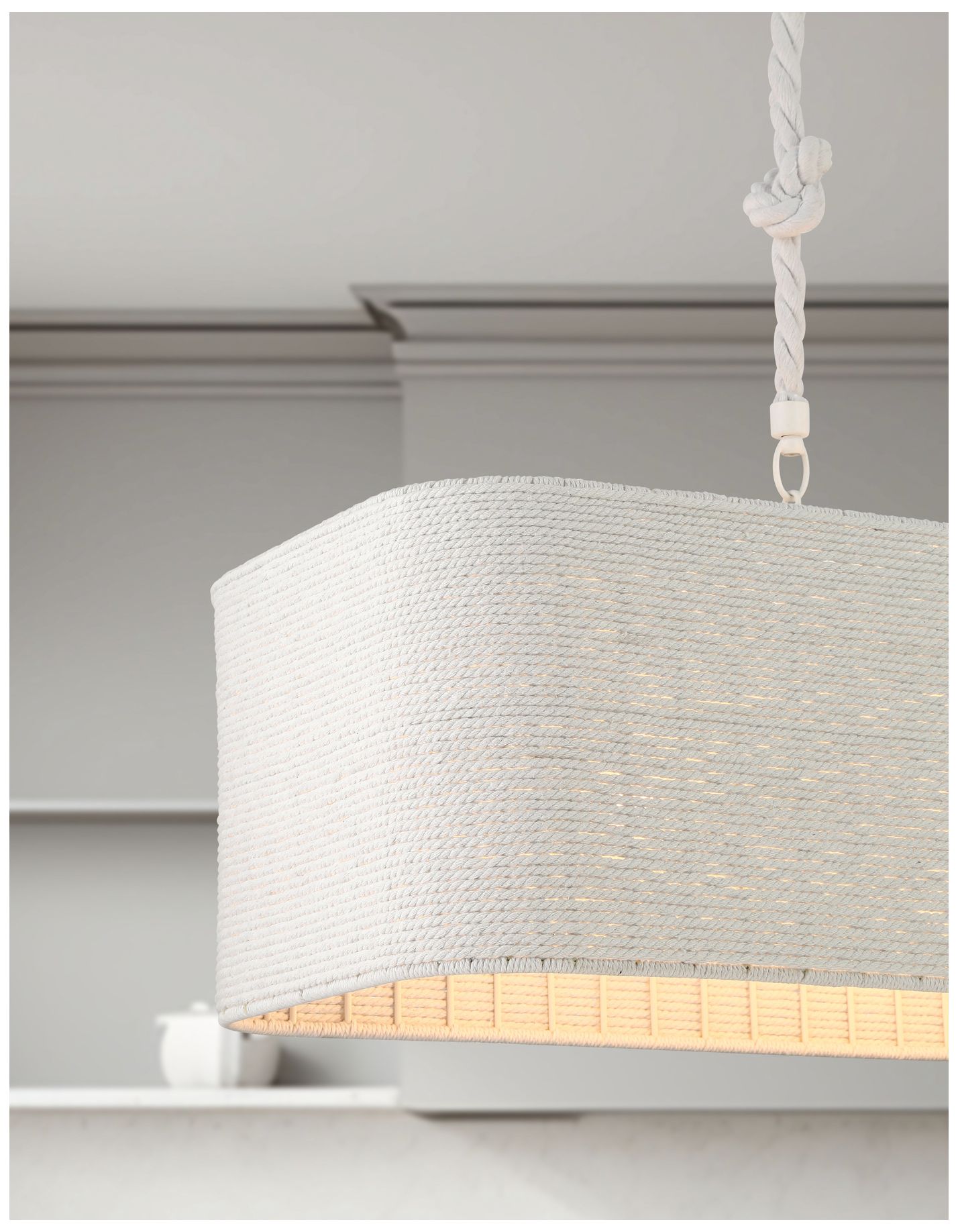 Lodelle 48" Wide Matte White Island Pendant