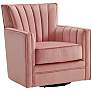 1_Loden Royale Blush Microfiber Swivel Chair