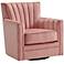 Loden Royale Blush Microfiber Swivel Chair