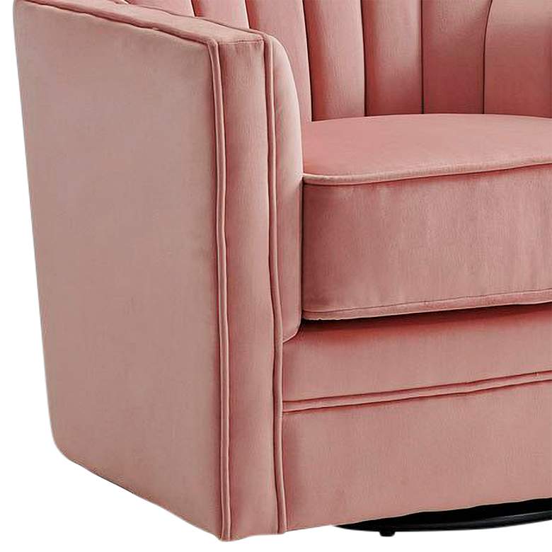 Image 3 Loden Royale Blush Microfiber Swivel Chair more views