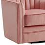 3_Loden Royale Blush Microfiber Swivel Chair more views