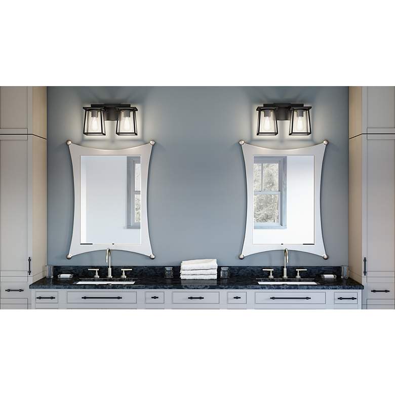 Image 3 Lodge 2-Lt Matte Black Bath Lt more views