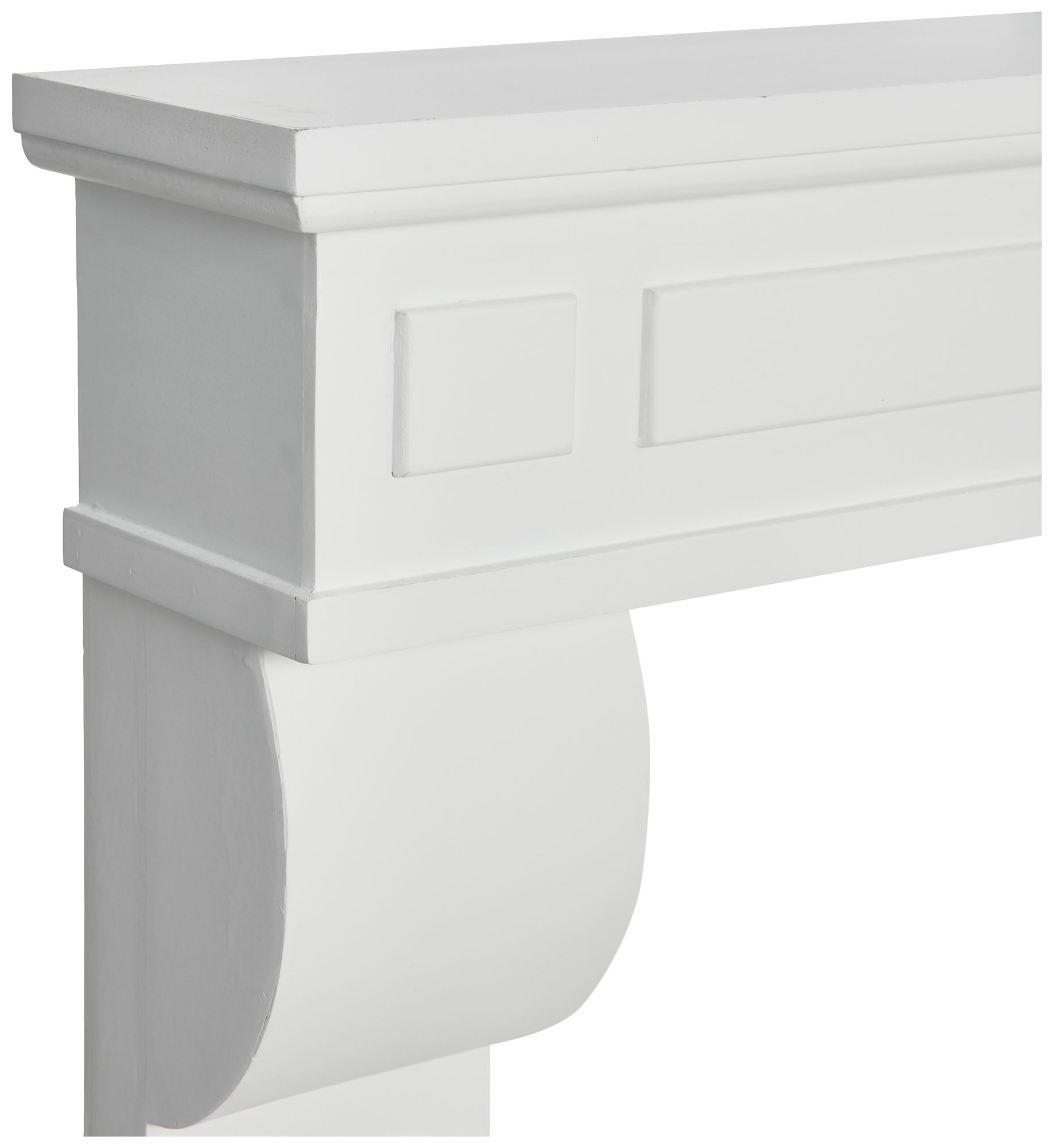 Image 7 Lodge Decorative Fireplace Mantel, Flat Paintable White more views
