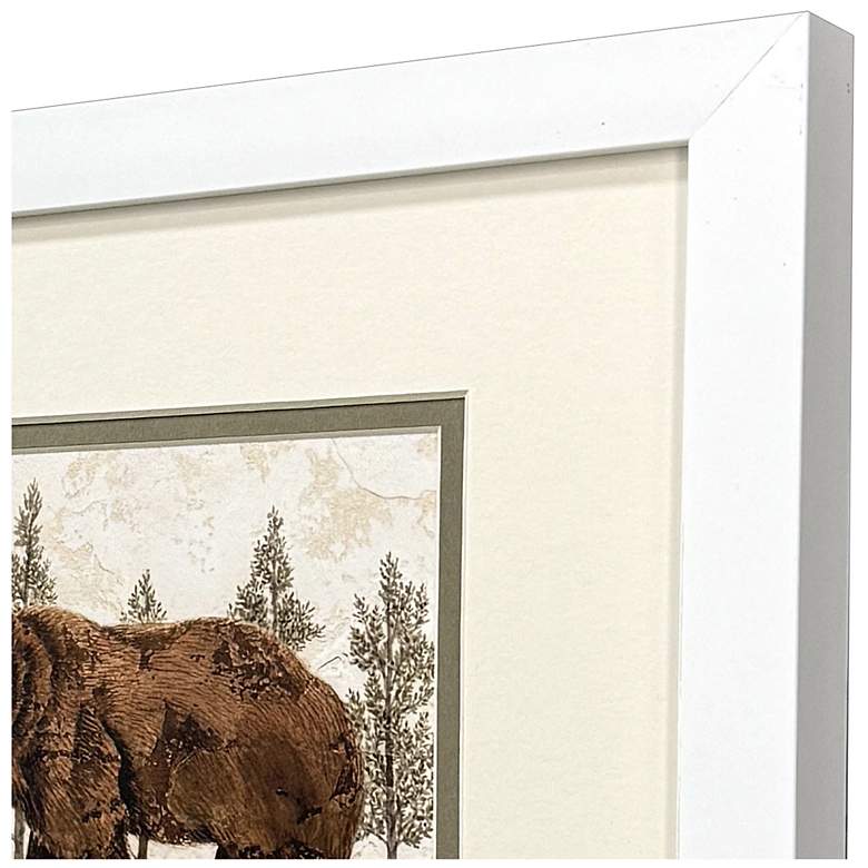 Image 3 Lodge Moose Bear 11"W x 11"H Modern Framed Art Set of 2 more views