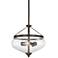 Lodi 14" Wide Oil-Rubbed Bronze 2-Light Metal Pendant