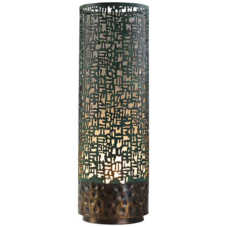 Image 1 Lodi Vessel Light Copper Verdigris Table Lamp