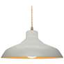 1_Loft 15 1/2"W Brass Matte White Twisted LED Pendant Light