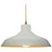 Loft 15 1/2"W Brass Matte White Twisted LED Pendant Light