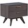 Loft 23 1/2" Wide Washed Gray 2-Drawer Wooden Nightstand