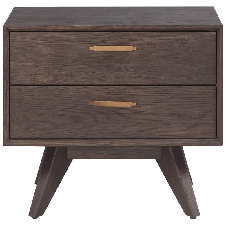 Image 7 Loft 23 1/2" Wide Washed Gray 2-Drawer Wooden Nightstand more views