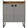 Loft 31 1/2" Wide Glossy Gray 3-Shelf Wood Buffet Stand