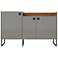 Loft 62 1/2" Wide Glossy Gray 6-Shelf Wood Buffet Stand